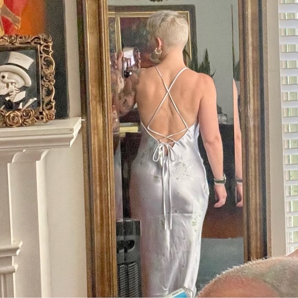 ASOS Silver Floral Gown - Picture 2 of 8